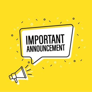 Important Announcement